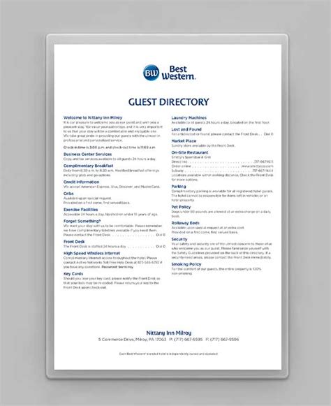 GUEST SERVICES DIRECTORY .